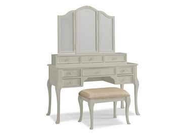 Picture of Dolce Baby Angelina Vanity Drawer Hutch W Mirror French Vanilla
