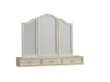 Picture of Dolce Baby Angelina Vanity Drawer Hutch W Mirror French Vanilla