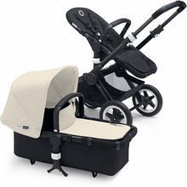 Picture of Bugaboo Buffalo Black Frame With Off White fabric Set