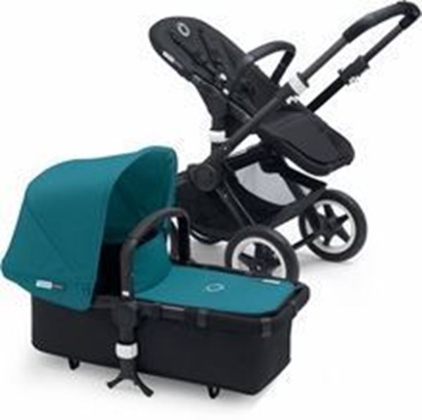 Picture of Bugaboo Buffalo Black Frame With Petrol blue fabric set