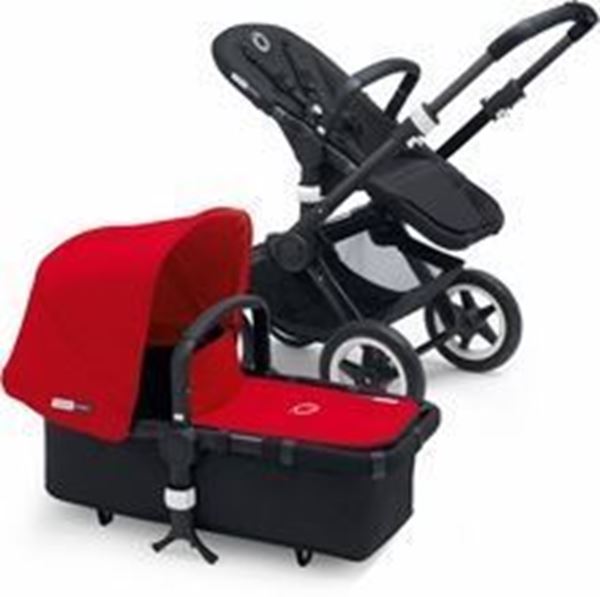 Picture of Bugaboo Buffalo Black Frame With Red Fabric set