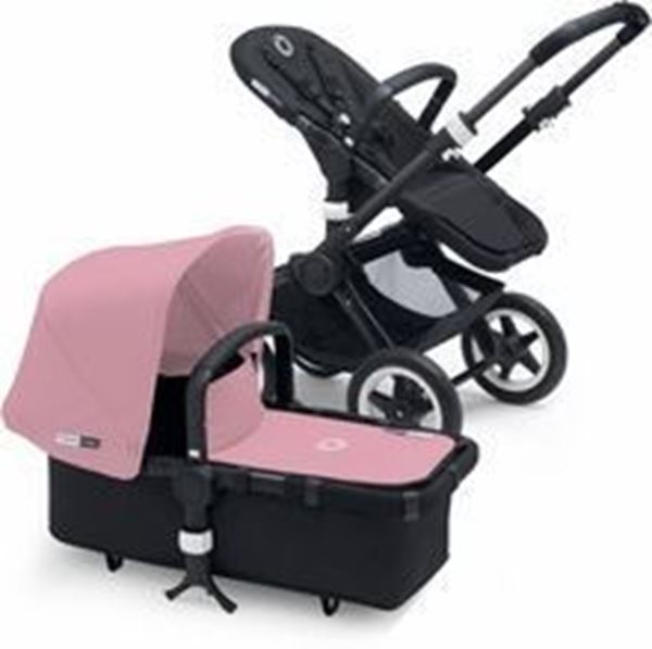 Picture of Bugaboo Buffalo Black Frame With Soft Pink Fabric set