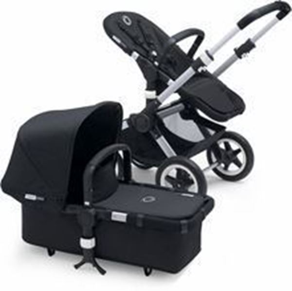 Picture of Bugaboo Buffalo Silver Frame With Black Fabric Set
