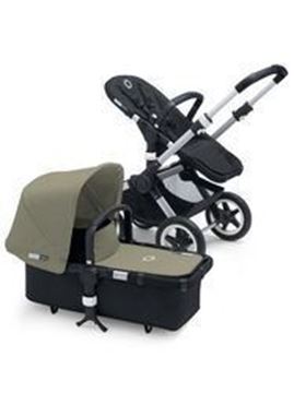 Picture of Bugaboo Buffalo Silver Frame With Dark Khaki fabric Set