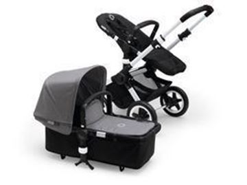 Picture of Bugaboo Buffalo Silver Frame With Grey Melange Fabric Set
