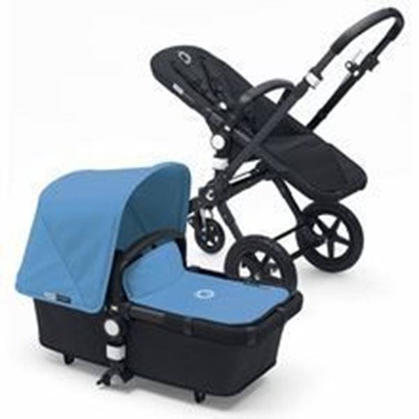 Picture of Bugaboo Cameleon Black Frame with Ice Blue Fabric set