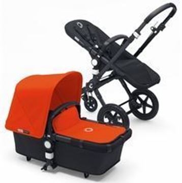 Picture of Bugaboo Cameleon Black Frame with Orange Fabric Set