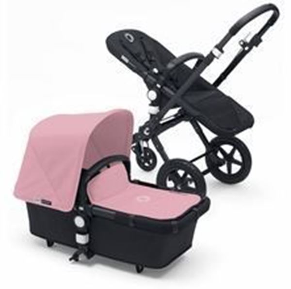 Picture of Bugaboo Cameleon Black Frame with Soft Pink Fabric Set