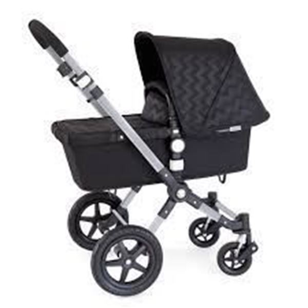 Picture of Bugaboo Cameleon Silver Frame with Black Chevron Fabric Set