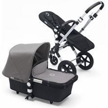 Picture of Bugaboo Cameleon Silver Frame with Grey Melange Fabric Set