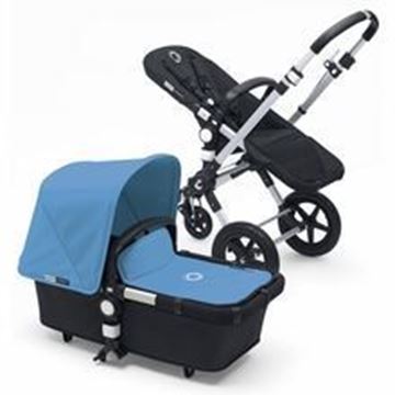 Picture of Bugaboo Cameleon Silver Frame with Ice Blue Fabric set
