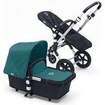 Picture of Bugaboo Cameleon Silver Frame with Petrol Blue Fabric Set