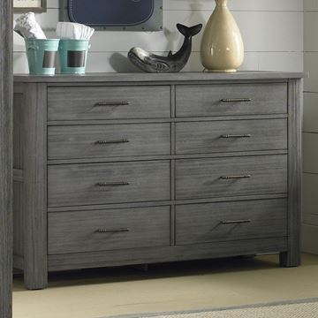 Picture of Dolce Baby Lucca 8 Drawer Dresser Weathered Grey