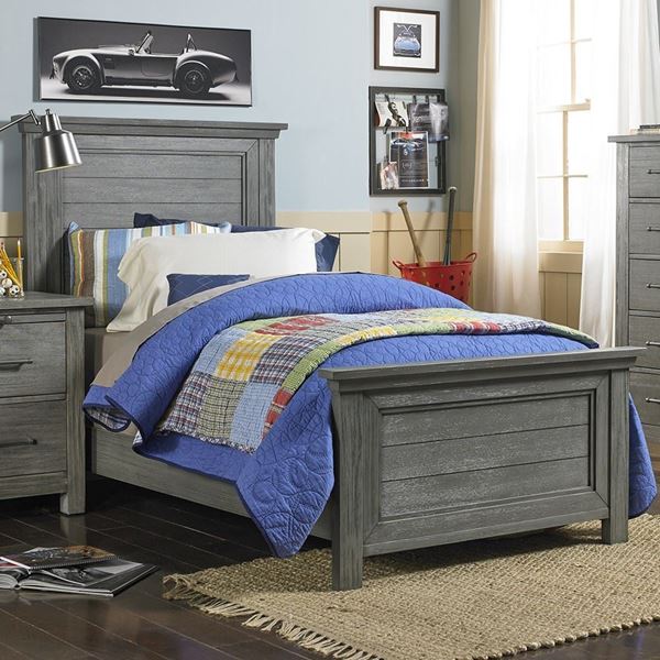 Picture of Dolce Baby Lucca Twin Bed (HB+FB) Weathered Grey