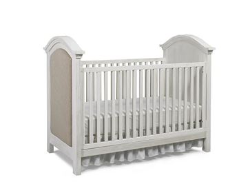 Picture of Dolce Baby Lucca Upholstered Traditional Crib Sea Shell White