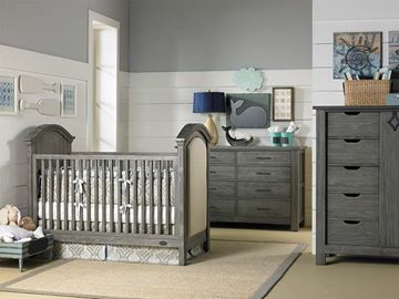 Picture of Dolce Baby Lucca Upholstered Traditional Crib Weathered Grey