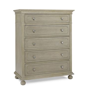 Picture of Dolce Baby Naples 5 Drawer Dresser Grey Satin