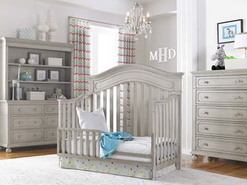 Picture of Dolce Baby Naples Convertible Crib Grey Satin