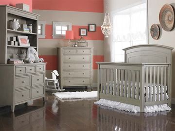 Picture of Dolce Baby Primo Full Panel Conv Crib Grey Satin