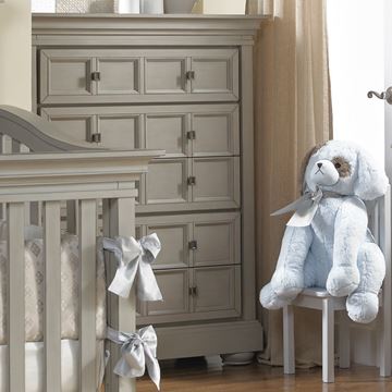 Picture of Dolce Baby Serena 5 Drawer Dresser Saddle Grey