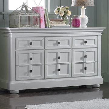 Picture of Dolce Baby Serena 9 Drawer Dresser Sea Shell White