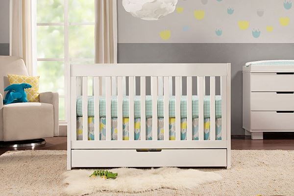 Picture of BabyLetto Mercer 3-in-1 Convertible Crib Toddler Rail Included (Includes Drawer) Q|QW|GW|W