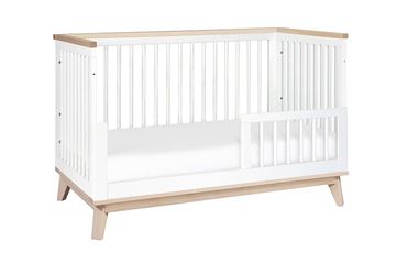 Picture of BabyLetto Scoot 3-in-1 Convertible Crib Toddler Rail Included WNX|WL