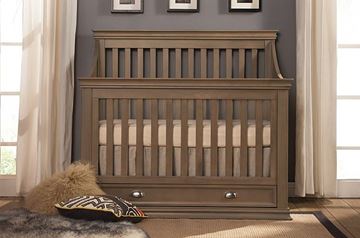 Picture of Franklin & Ben Mason 4 in 1 Crib Toddler Rail Included Grey Stone/Distressed White