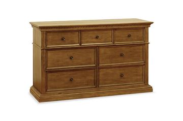 Picture of Franklin & Ben Nelson 7 Drawer Double Wide Dresser Rustic Natural/Weathered Cocoa