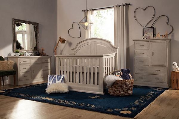 Picture of Franklin & Ben Oliver 4-in-1 Convertible Crib Toddler Rail Included Grey Mist