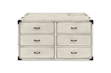 Picture of Franklin & Ben Providence 6 Drawer Double Dresser Distressed White