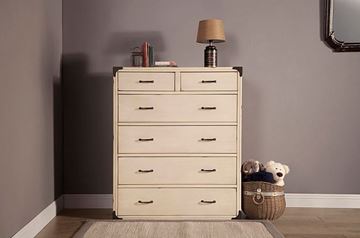 Picture of Franklin & Ben Providence Tall Dresser Distressed White