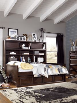 Picture of Legacy Kids Benchmark Complete Bookcase Daybed w/Underbed Storage Drawer, Full 4/6