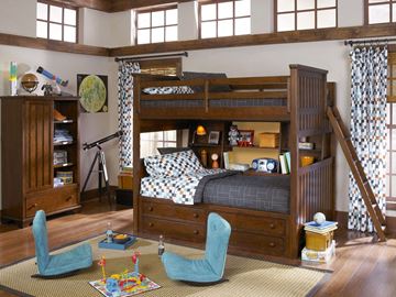 Picture of Legacy Kids Dawson's Ridge Complete Full over Full Bunk (For room planning, size without ladder is 82x60x76)