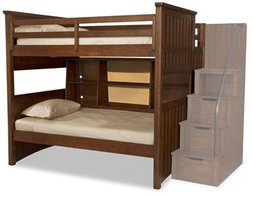 Picture of Legacy Kids Dawson's Ridge Complete Full over Twin Bunk w/Bedside Storage (For room planning, size without ladder is 82x60x76)