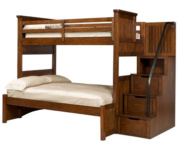 Picture of Legacy Kids Dawson's Ridge Complete Twin over Full Bunk (For room planning, size without ladder is 82x57x76)