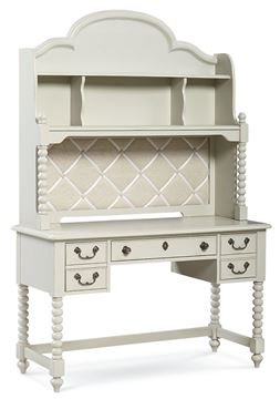 Picture of Legacy Kids Inspirations Boutique Desk Hutch (4 Shelves, French Memo Board, 1 Puck Light w/3-Way Touch Dimmer, Cord Access)