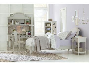 Picture of Legacy Kids Inspirations Boutique Desk Hutch (4 Shelves, French Memo Board, 1 Puck Light w/3-Way Touch Dimmer, Cord Access)