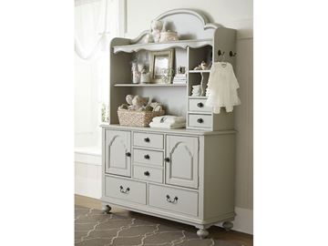 Picture of Legacy Kids Inspirations Hutch (2 Drawers, 1 Removable Vertical Divider, 3 Shelves, 2 Hooks, Cord Access)
