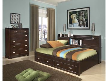 Picture of Legacy Kids Park City in Merlot Full Lounge Storage Footboard