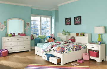 Picture of Legacy Kids Park City in White Complete Bookcase Storage Lounge Bed, Twin 3/3