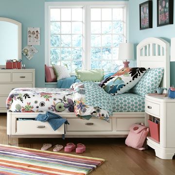 Picture of Legacy Kids Park City in White Complete Platform Storage Bed, Full 4/6