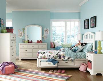 Picture of Legacy Kids Park City in White Complete Platform Storage Bed, Full 4/6