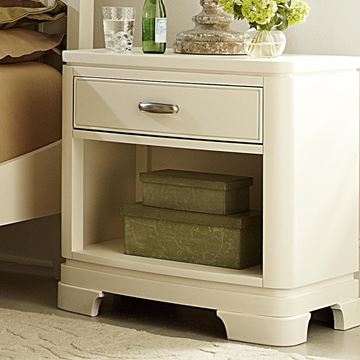 Picture of Legacy Kids Park City in White Night Stand (1 Drawer, Open Shelf)
