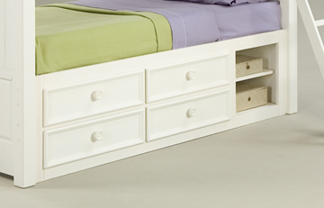 Picture of Legacy Kids Summer Breeze Underbed Storage Unit (4 Drawers, 1 Adj. Shelf, Includes Opposite Panel Rail)