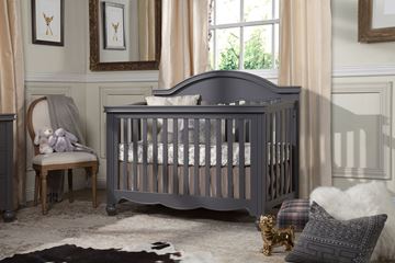 Picture of Million Dollar Baby Etienne 4-in-1 Convertible Crib Toddler Rail Included Manor Grey/Dove