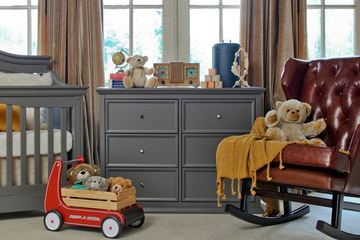 Picture of Million Dollar Baby Foothill Dresser w/ Changer Tray Manor Grey/Weathered Grey/Dove