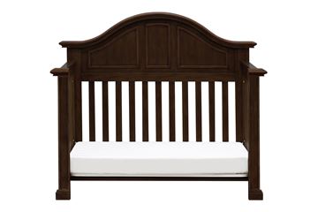 Picture of Million Dollar Baby Tilsdale 4 in 1 Covertible Crib Toddler Rail Included Rich Walnut