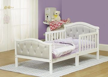 Picture of Orbelle Toddler Bed French white/Upholstered Grey