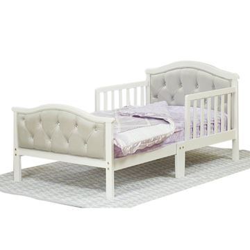 Picture of Orbelle Toddler Bed French white/Upholstered Grey